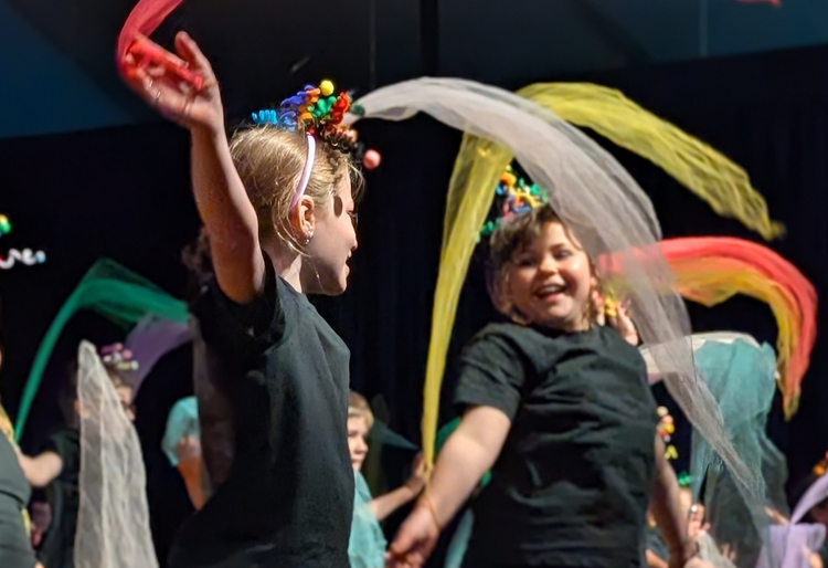 performing students on stage